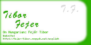 tibor fejer business card